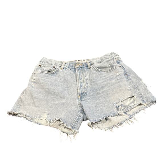 AGOLDE Parker Vintage Cut Off Short In Swapmeet Distressed SIZE 27 - Picture 1 of 5